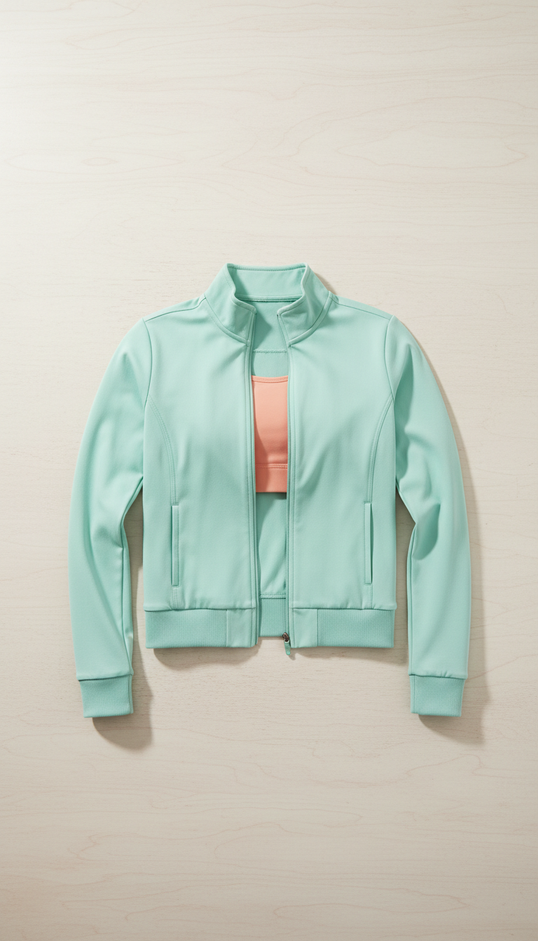 Giacca leggera Mint Pop con zip