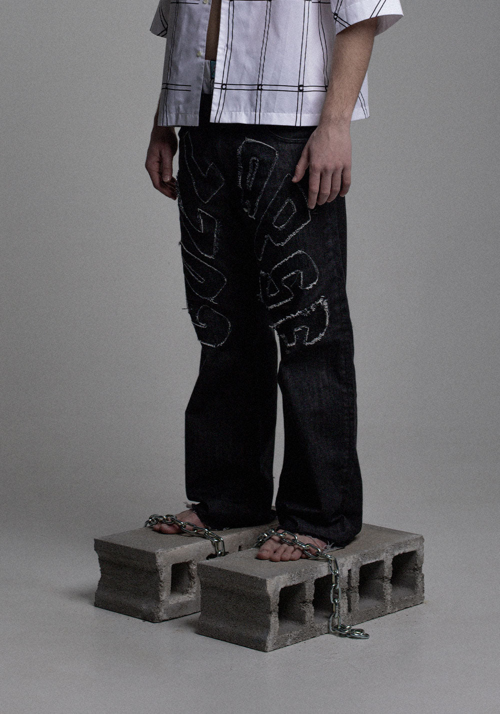 Jeans Collapse Scritta