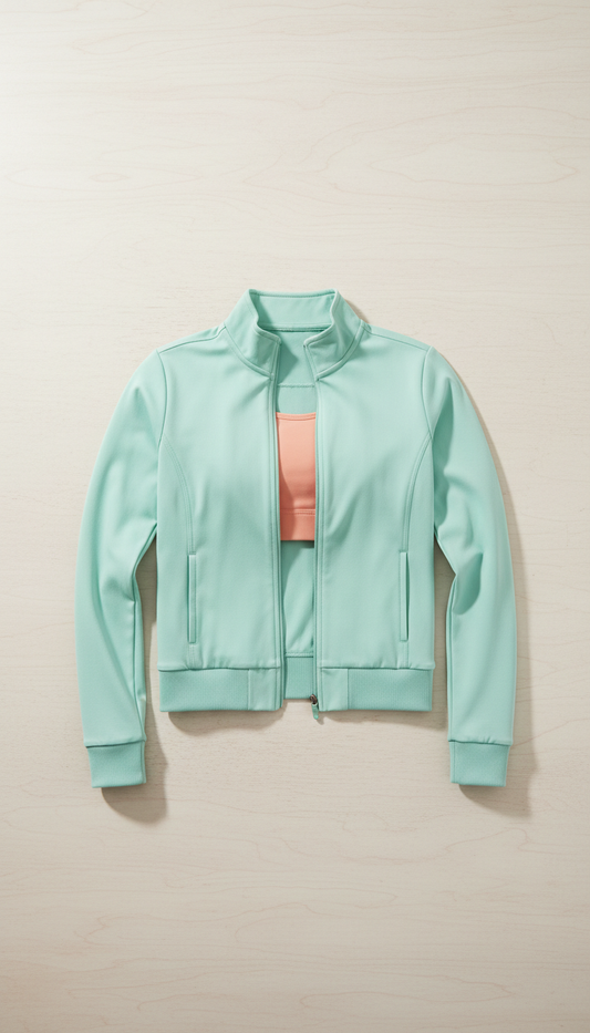 Giacca leggera Mint Pop con zip