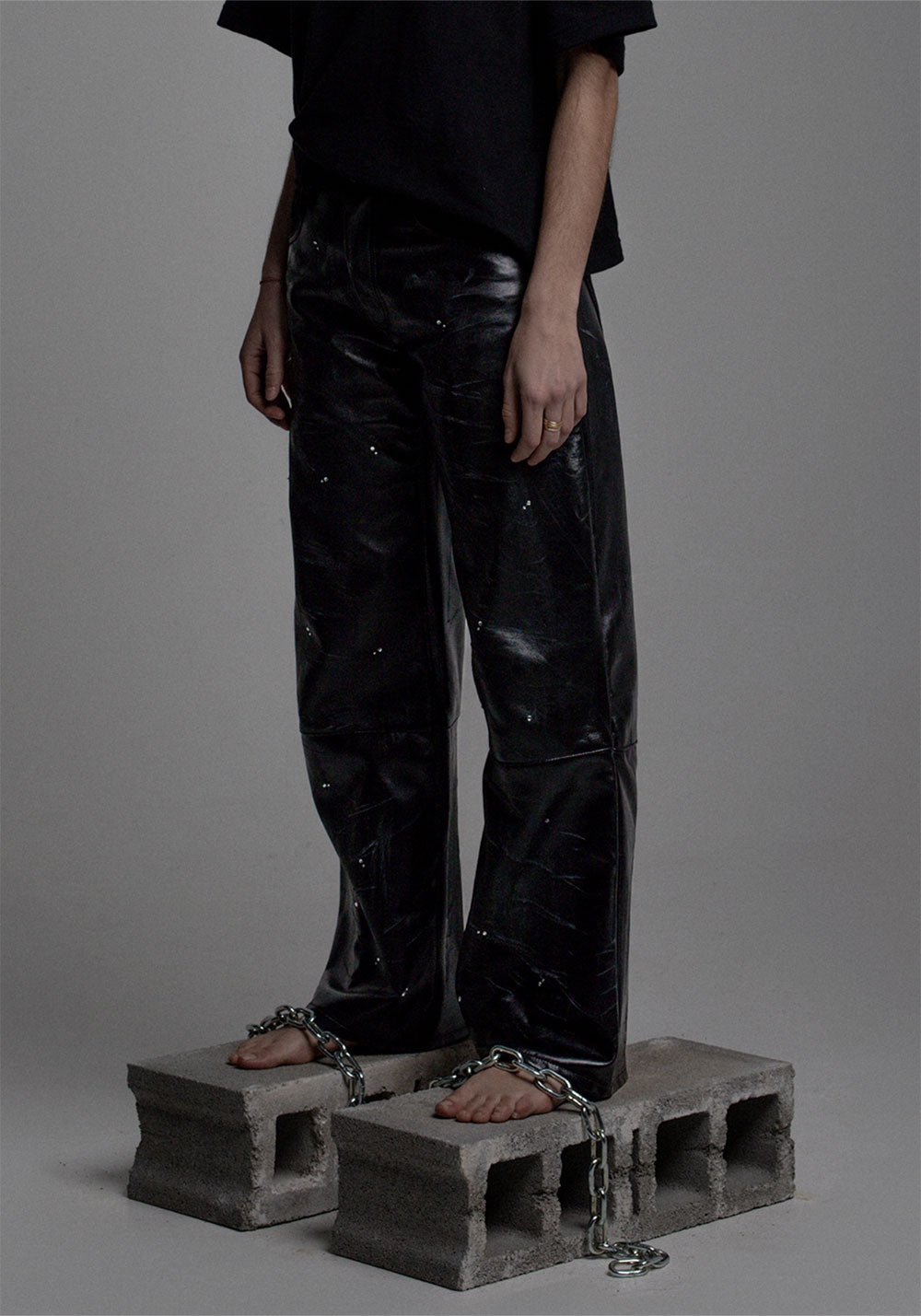 Pantaloni pelle Collapse