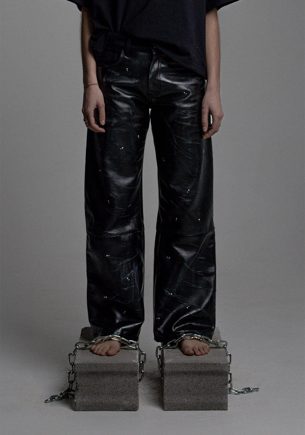 Pantaloni pelle Collapse