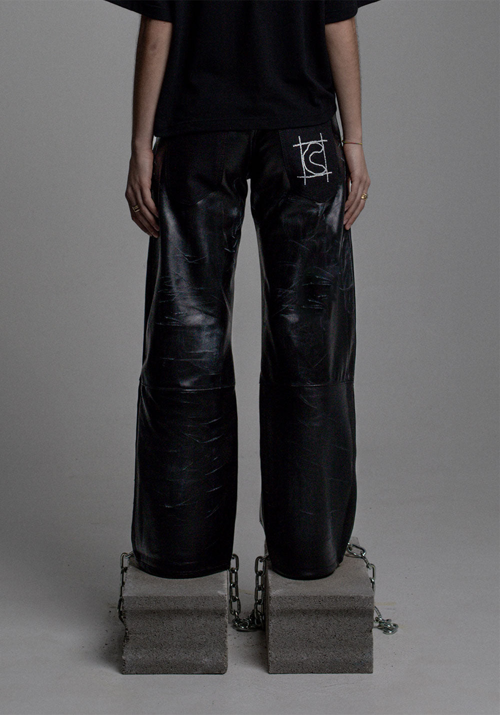 Pantaloni pelle Collapse