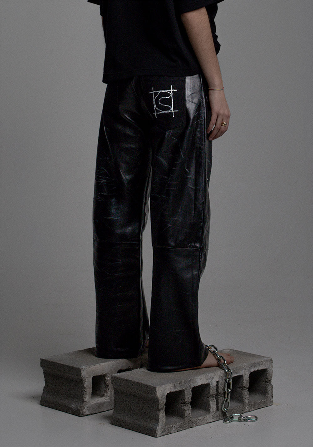 Pantaloni pelle Collapse
